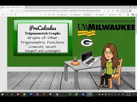 Graphs of Other Trigonometric Functions   cosecant secant tangent and cotangent