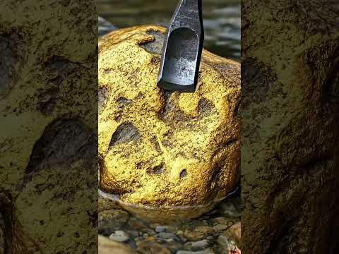Gold In Nature🪙😮  #golddiscovery #treasure#goldhunting #gold #goldrush #goldnugget #goldmining