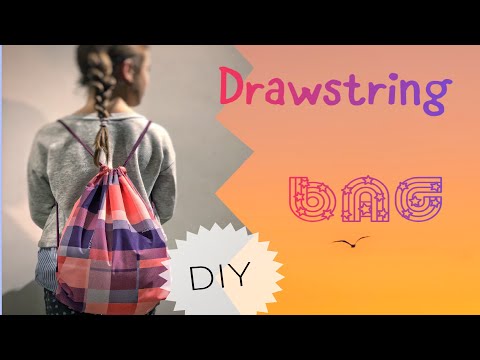 HOW TO SEW A DRAWSTRING BACKPACK! Easy DIY tutorial on how to sew a backpack for kids or yourself