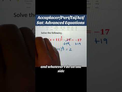 Sat/Accuplacer: Advanced Equations with exponents. #maths #precalculus #algebra  #fyp #math