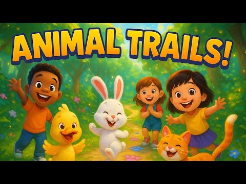 Follow the Animal Footprints | #kindergarten | #nurseryrhymes | #learnanimals | #kidssong