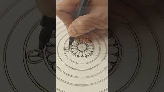 How to draw MANDALA ART ~ EASY tutorial #shorts #youtubeshorts #newshorts #mandala #easymandalaart