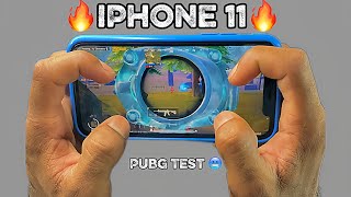 IPHONE 11  🔥 PUBG MOBILE TEST IN 2025 🥶 AFTER IOS 18.5 / 4 FINGER + GYROSCOPE  #pubgtest #bgmitest 