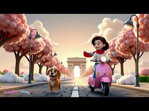 Paris in the Clouds Lullaby | 10 Hours Soothing Music, Dreamy Floating Animation 4 Babies, Toddlers