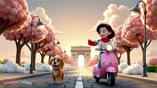 Paris in the Clouds Lullaby | 10 Hours Soothing Music, Dreamy Floating Animation 4 Babies, Toddlers