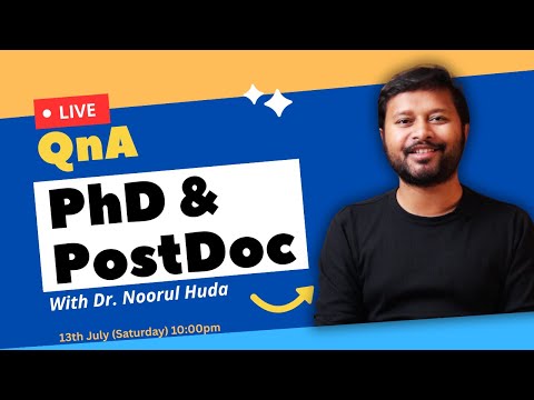 PhD & Postdoc LIVE Q&A | Get Your Doubts Cleared This Saturday!