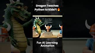 Dragon Teaches Python Coding to Kids?! 🐉💻🔥 | Fun AI Learning Animation