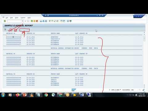interactive report using at line sections