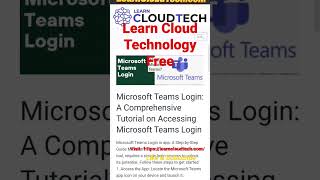 Free Cloud Technology Learning Visit- https://learncloudtech.com/