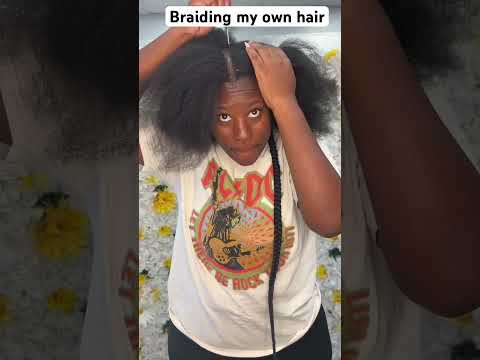 Have not done this in years|braiding my own hair 😩 #trendingreels  #knotlessbraids  #hairstyle