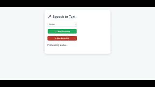 Speech-to-Text Web Application with Multi-Language Support