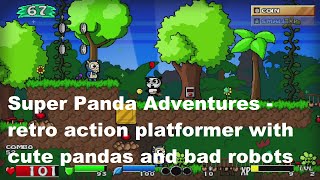 Super Panda Adventures - Video Review of action platformer with pandas and robotic enemies