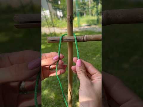 One of the most reliable knots for lashing #knots #knot #tricks #tips #garden #shorts