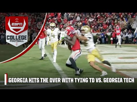 Georgia Tech CAN'T STOP Dominic Lovett as Georgia hits the OVER with tying TD 😱 | ESPN Bet