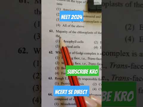 Neet 2024 (chloroplast in green plant)#neetquestions #neet #neetbiology #biologyclass #biology