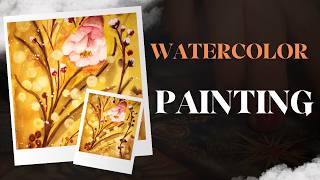 Watercolor painting white flowers with bokeh effect I beginner's tutorial #watercolorart