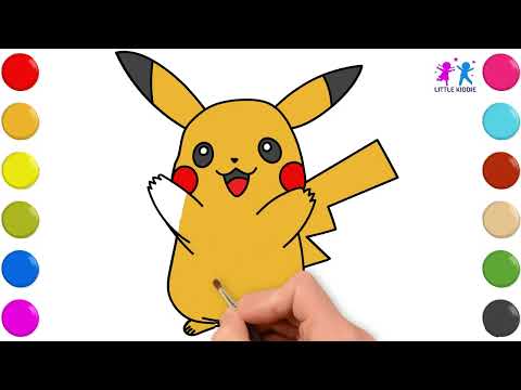 🎨 How to Draw & Color Pikachu 🟡 | Fun & Easy Art Tutorial for Kids!