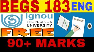 BEGS 183 IGNOU solved assignment in English free|BEGS183 IGNOU FREE ASSIGNMENT|IGNOU BAG ASSIGNMENT
