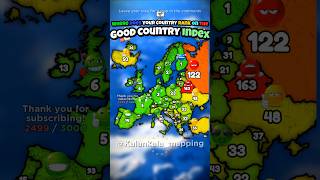 How good is your country according to the Good Country Index #europe #map #geography  #usa #mapping