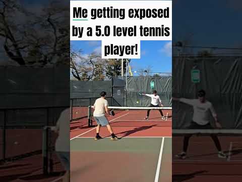 Getting bodybagged while playing pickleball with a 5.0 level tennis player. #pickleball