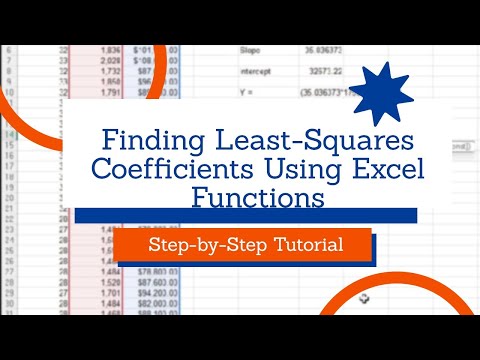 Finding Least Squares Coefficients Using Excel Functions
