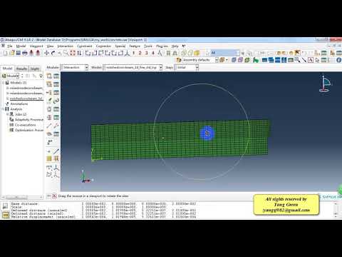 Abaqus Tutorial Step By Step Maxmum load three point bend load of concrete beam