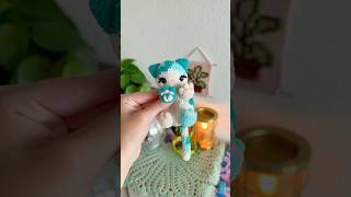 Mini Blue Tabby Kitty #crochet #amigurumi #handmade #plush #mini #tinycat #hookedontoast #crocheter