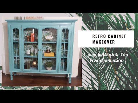 DIY Retro Style Cabinet | Upcycled Hutch Top Furniture Makeover