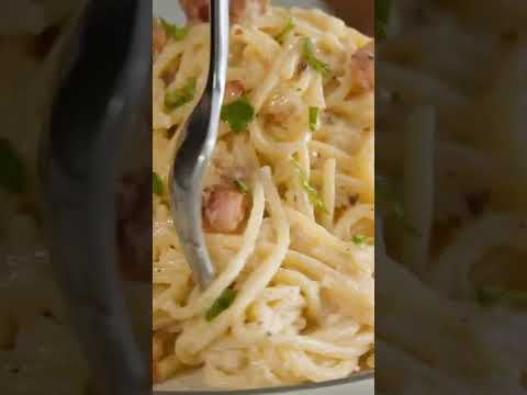 Make the Best Creamy Spaghetti by dishedit #shorts