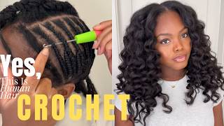 New Method! | Human Hair Kinky Straight Crochet for Beginners | Hot Braids