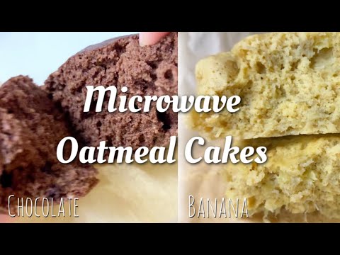 レンジで3分ふわふわオートミール蒸しパン！Fluffy oatmeal cake in microwave for 3 minutes