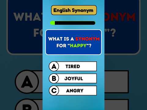 English Synonym Quiz #quiz #triviatricks #quizchallenge #englishgrammar #englishquiz