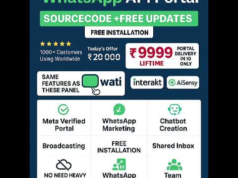Meta Verified WhatsApp API SaaS Platform | WATI & AiSensy Clone with Source Code + Full Setup