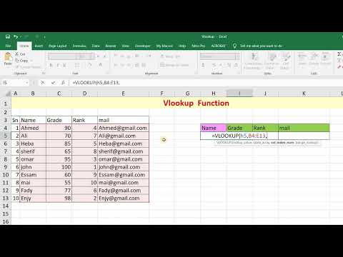 Vlookup Excel Function