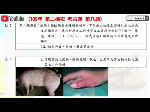 職安考古題│109年第2梯次-下│職業安全衛生乙級技術士02