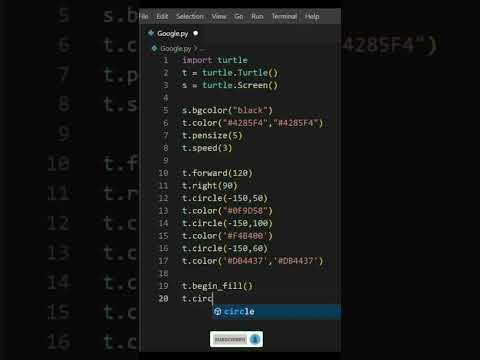 Google Logo Python Coding ASMR #shortvideoviral