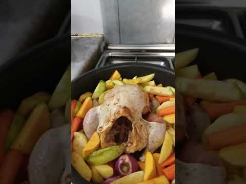 How to cook Chicken w/ vegetables'using round pan.by chef Rose