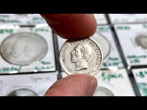 The 5th Portrait and Last Alfonso XIII Coin ￼￼- 1926 50 Centimos Silver Spanish Coin 🪙