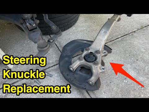 How to replace steering knuckle spindle with bearing & hub assembly on rear wheel drive cars.