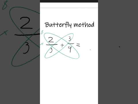 Butterfly Method to add fractions #math #maths #mathtrick #mathhack