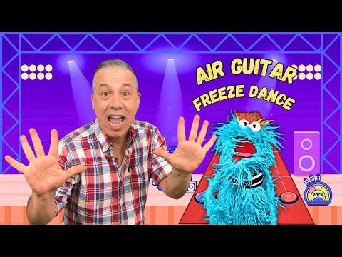 Air Guitar Freeze Dance | Guitar Hero for Kids! | Mr. Evan V