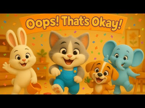OOPS! THAT'S OKAY!! BRUSHY’S BIG MISTAKE 😅 (Kids’ Lesson in Resilience) | @BrushyBoom