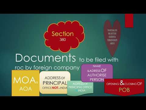 Documents to be filed with roc by foreign  company#CA ,cma,cs
