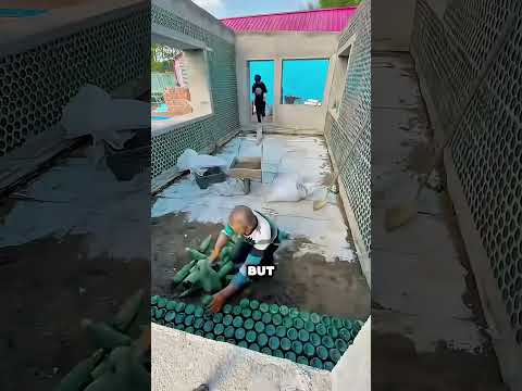 They’re building real houses out of glass bottles