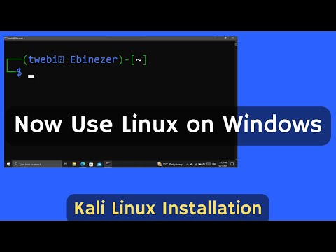 How to install linux on windows 10.. Kali linux installation..
