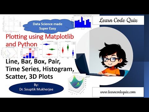 Plots using Matplotlib. Line, Bar, Box, Pair, Time Series, Scatter, Histogram and 3D | Tutorial-25