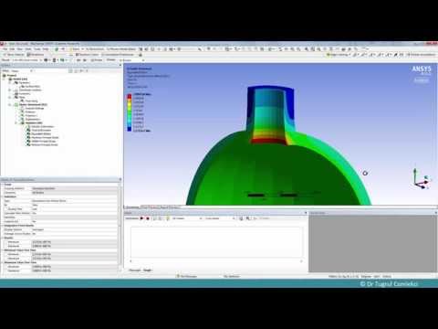 Spherical Pressure Vessel with a Cylindrical Nozzle FEA - Part 1 2D Axisymmetric Analysis