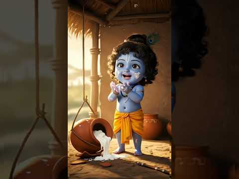 little kanna😍 #cute #cutekrishnastatus #devotional #ai #lordkrishna #radha #littlekrishna #adorable