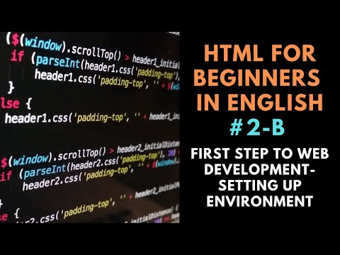 First Step for an HTML Program - 2(b) - Text Editor | HTML for Beginners in English | Learn with Fun