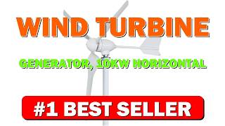 Wind Turbine Generator, 10KW Horizontal Axis Wind Power Turbine for Home Electric - B0DQW3KDFM